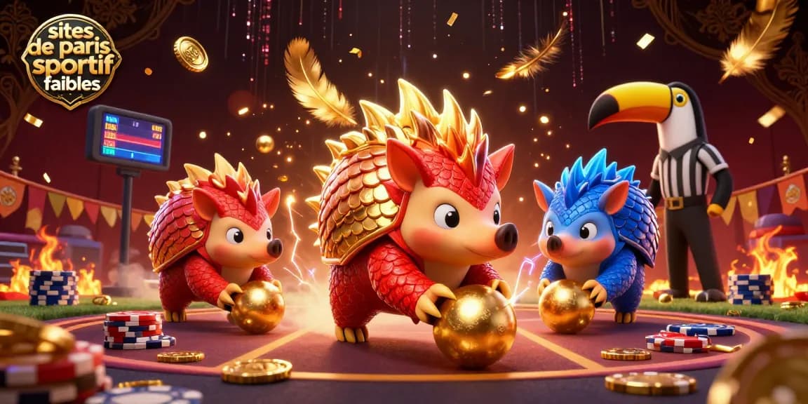Pariez intelligemment avec les sites de paris sportif fiables en profitant de cette illustration dynamique de pangolins rivaux.