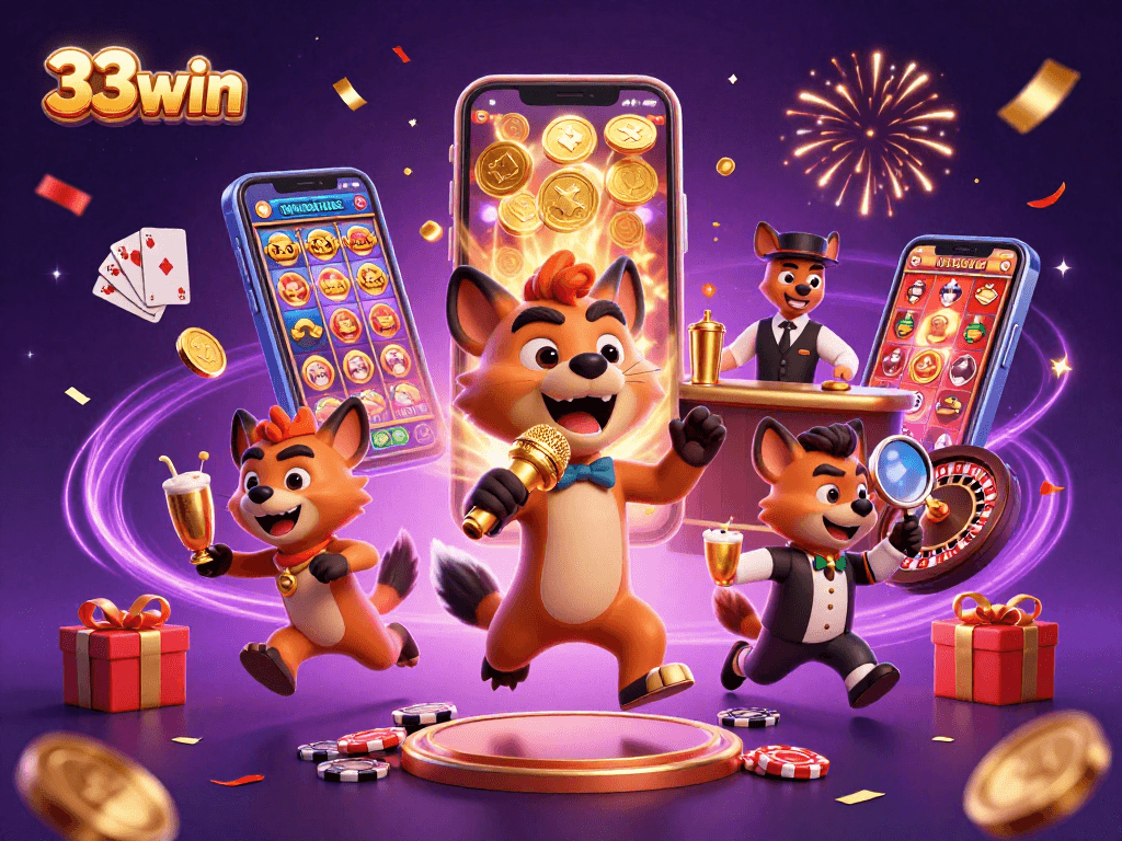 Experience fun at 33win casino with hyenas showcasing exciting games and entertainment!