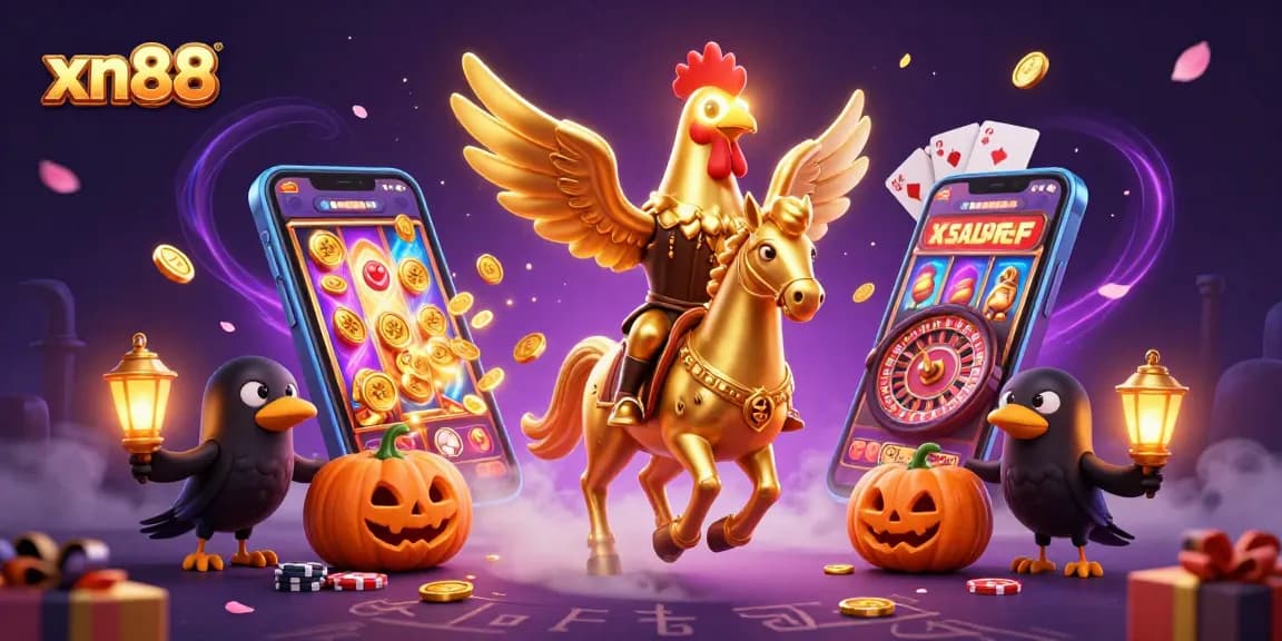 Experience thrilling wins at xn88, where golden rooster characters illuminate a lively casino scene.