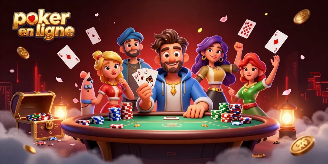 Gagnez au poker en ligne avec des stratégies éprouvées sur une table dynamique et des jetons brillants.