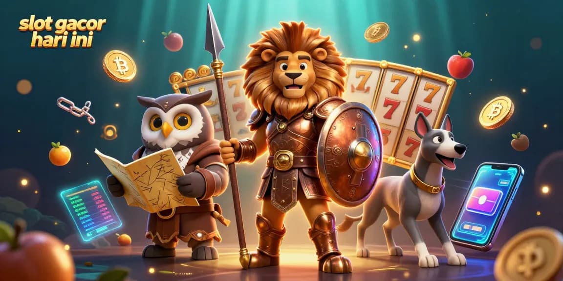 Experience thrilling gameplay with slot gacor hari ini amidst vibrant casino characters and dynamic elements.