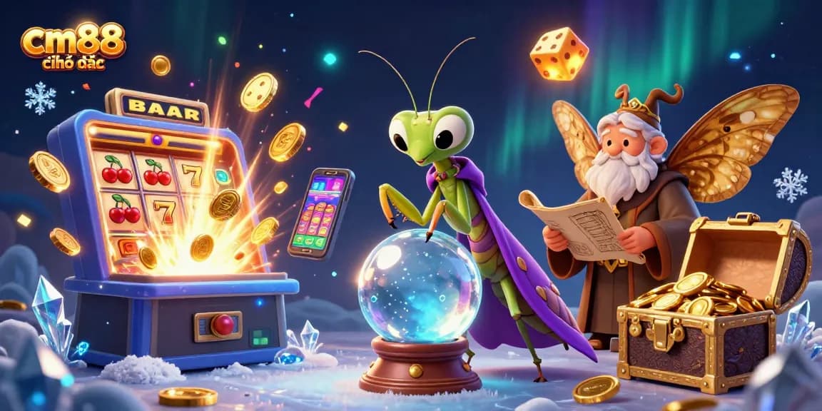 Experience cm88 chính thức with a whimsical fortune teller and dynamic casino elements.
