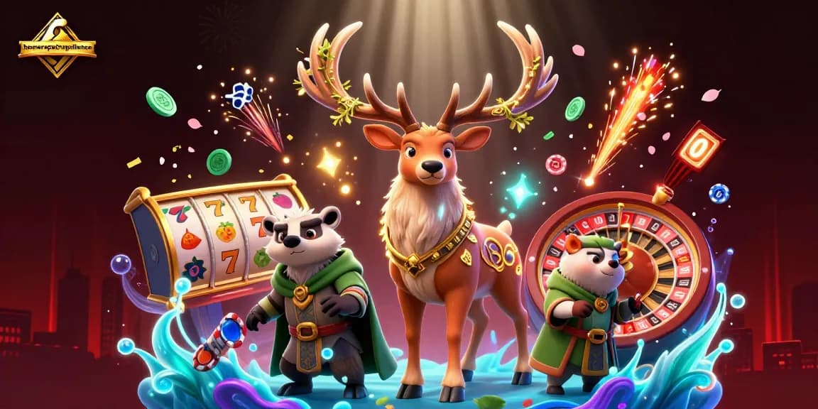 Experience excitement with gambling-themed characters and vibrant elements in homerepairappliance illustration.