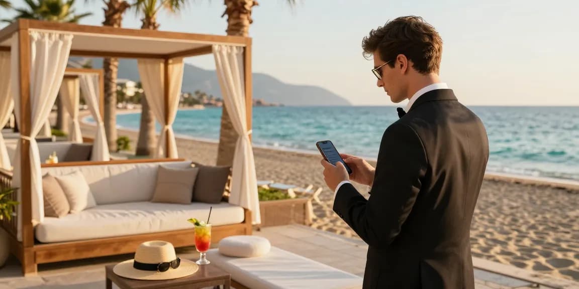 Antalya Merkez Escort: Luxury beachside scene highlighting upscale services.