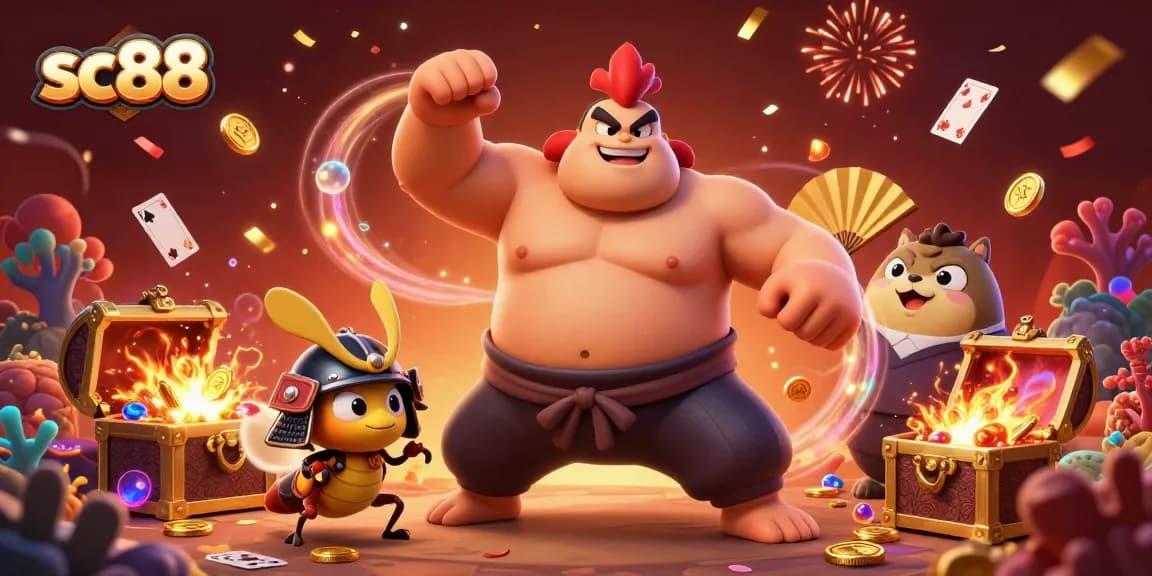 Experience thrilling adventures with sc88 featuring dynamic casino elements and colorful characters in a lively 3D environment.