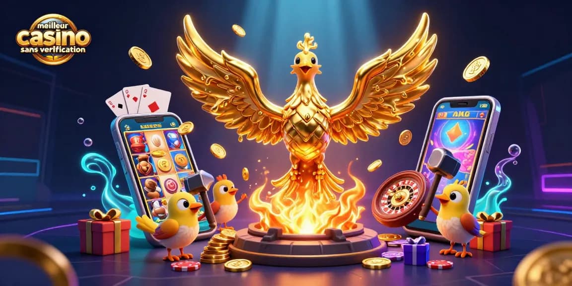 Visitez le meilleur casino sans vérification avec un phoenix doré explosif et des gains éclatants.