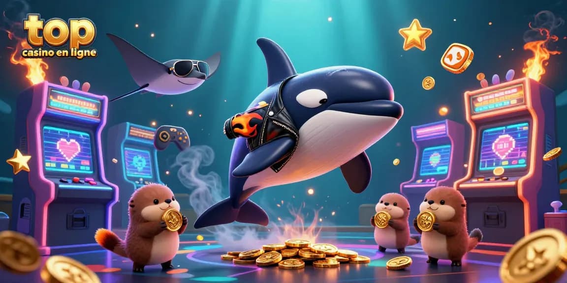 Découvrez le monde du top casino en ligne avec des personnages animés et des machines à sous colorées.