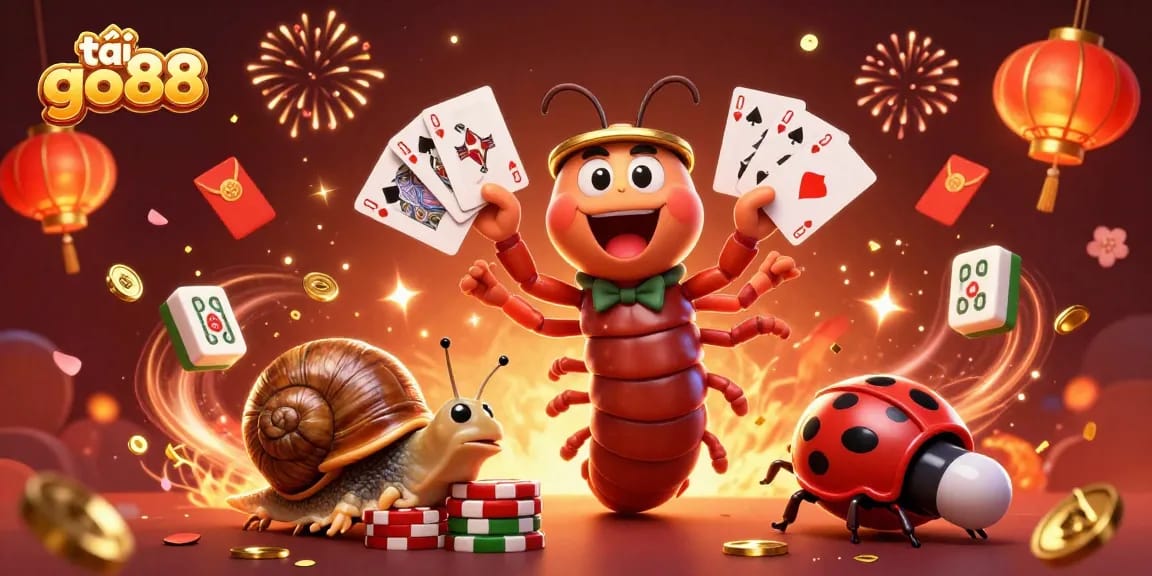 Experience the excitement of tải go88 with dynamic casino characters, cards, and festive elements.