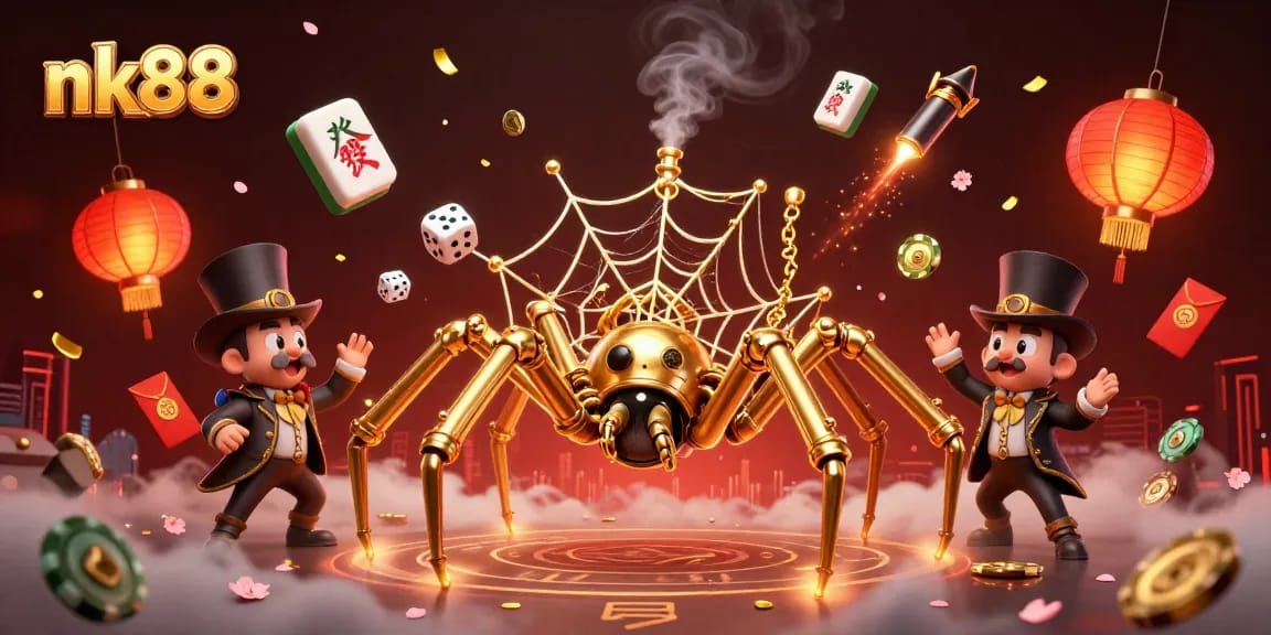 Experience the thrill of nk88 casino adventures with a vibrant 3D illustration featuring exciting game elements.