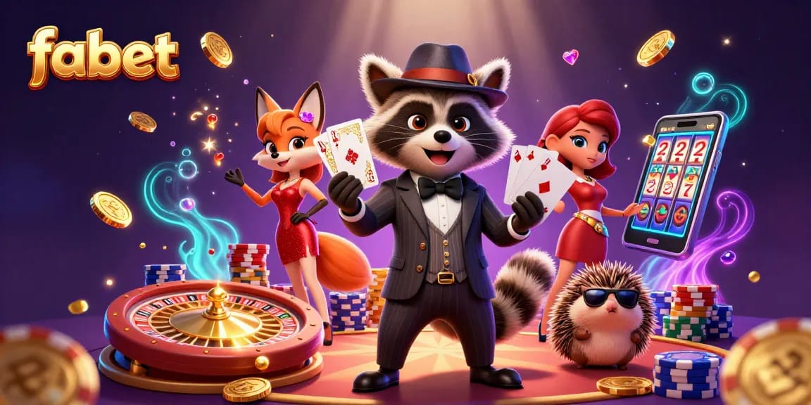 Experience winning with fabet's online casino, showcasing vibrant characters and dynamic gaming elements.