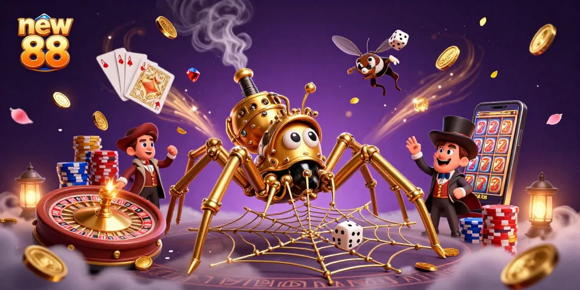 Engage with new 88 in a vibrant 3D casino world filled with rich game elements and animated characters.