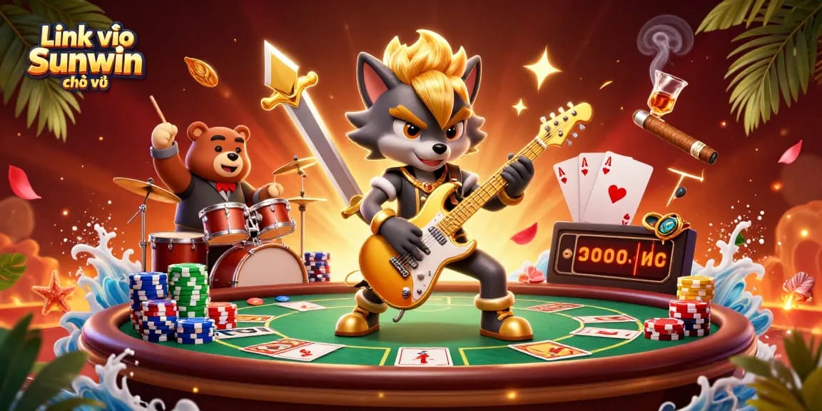 Engage in thrilling gaming with Link vào Sunwin chính thức at this vibrant casino illustration.