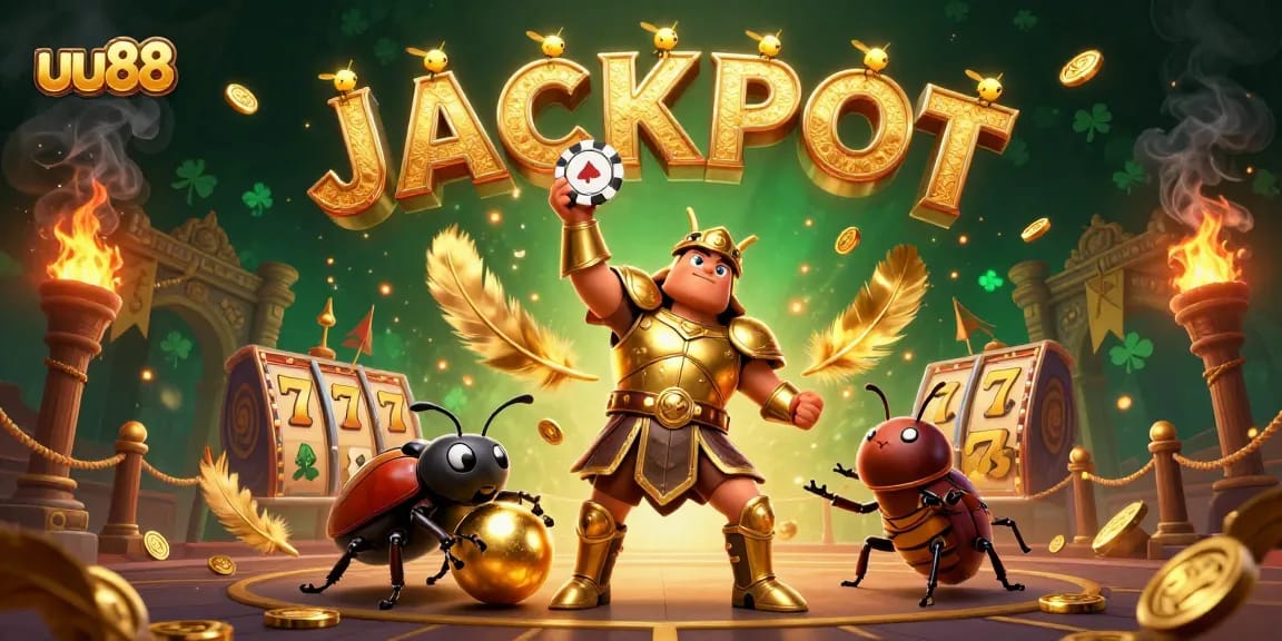 Experience thrilling gaming at uu88 with vibrant beetle characters showcasing jackpot excitement.