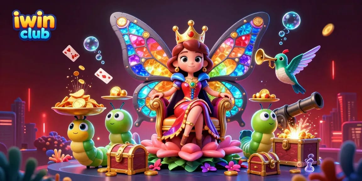 Experience the vibrant iwin club scene with butterfly queen and casino treasures bursting with excitement.
