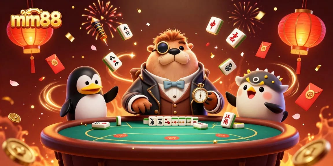 Experience the excitement of mm88 with a lively underwater poker scene featuring unique characters and celebratory elements.