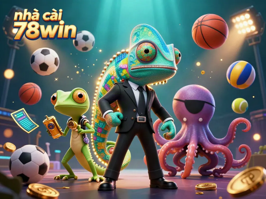 Engage with the vibrant action at nhà cái 78win featuring dynamic casino characters and sports elements.