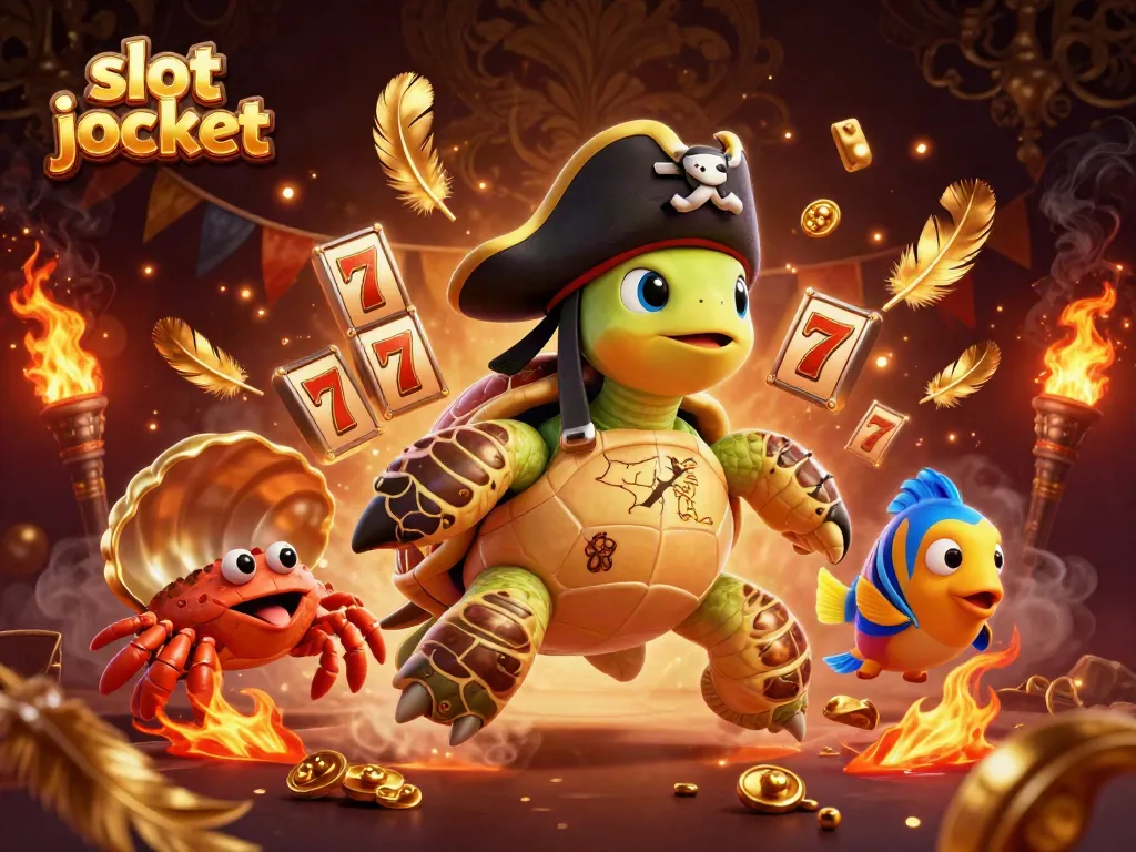 Engage with slot jackpot excitement as characters explore treasures in a lively casino scene.