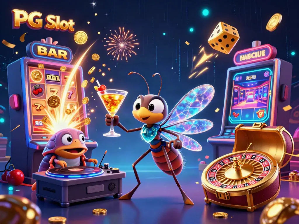 Experience the excitement of PG Slot with vibrant characters and dynamic casino elements.