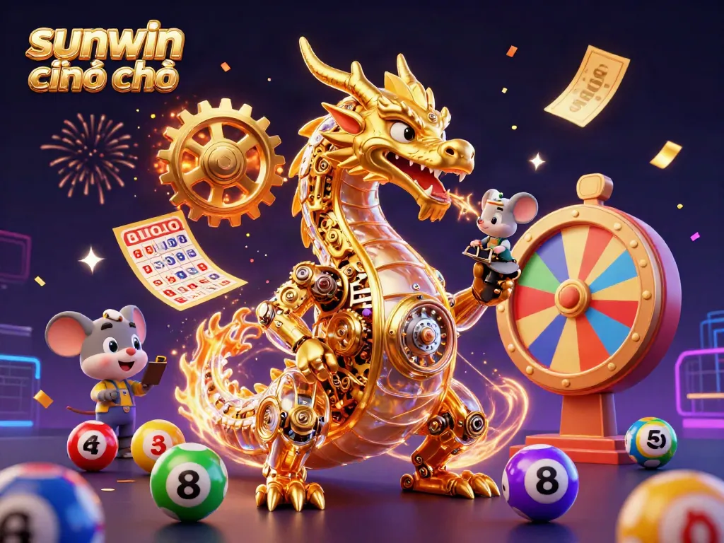 Experience the excitement with sunwin chính chủ, where golden dragons and vibrant lottery games come to life!