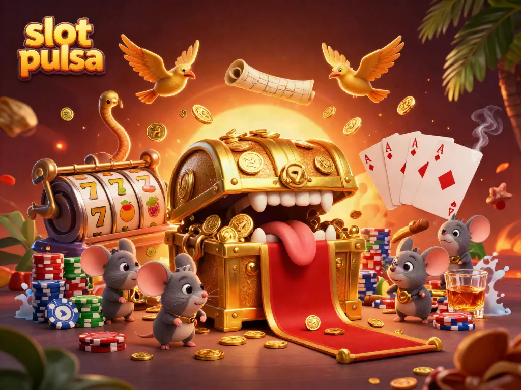 Menggoda pemain dengan slot pulsa, peti harta karun animasi 3D siap memberikan keberuntungan