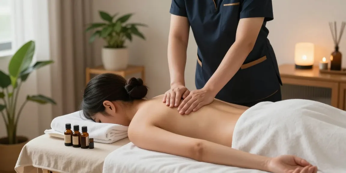 Experience relaxation with a skilled 산본출장마사지 in a tranquil home setting.