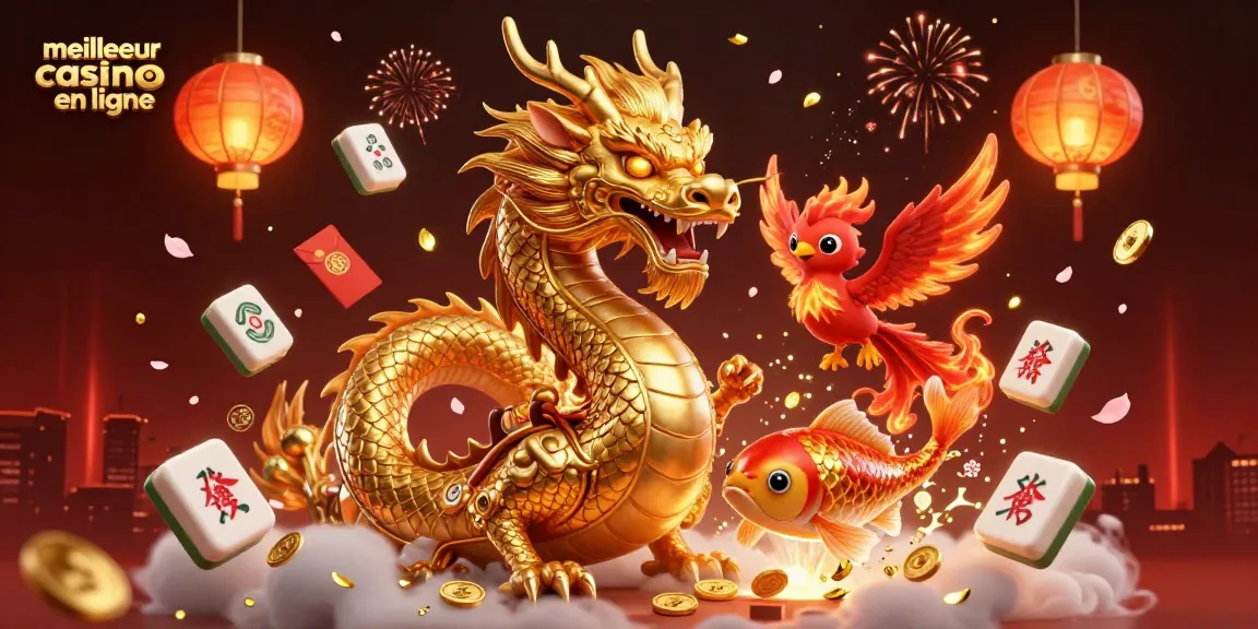 Découvrez le meilleur casino en ligne avec un dragon chinois et des éléments de jeu captivants.