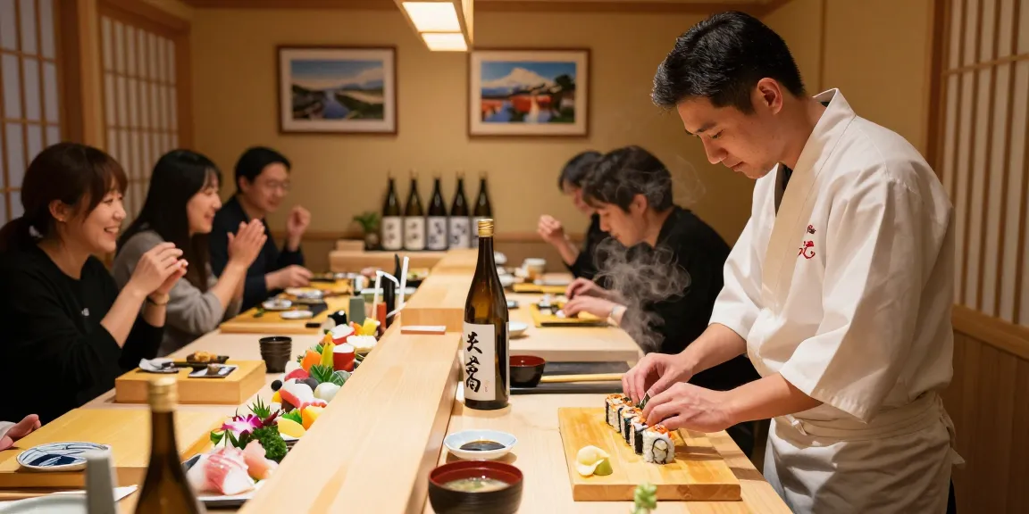 Enjoying the exquisite sushi at rokok88 restaurant with lively atmosphere.