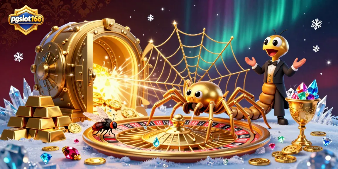 Experience thrilling bets with pgslot168 in a vibrant 3D casino scene full of treasures and excitement.