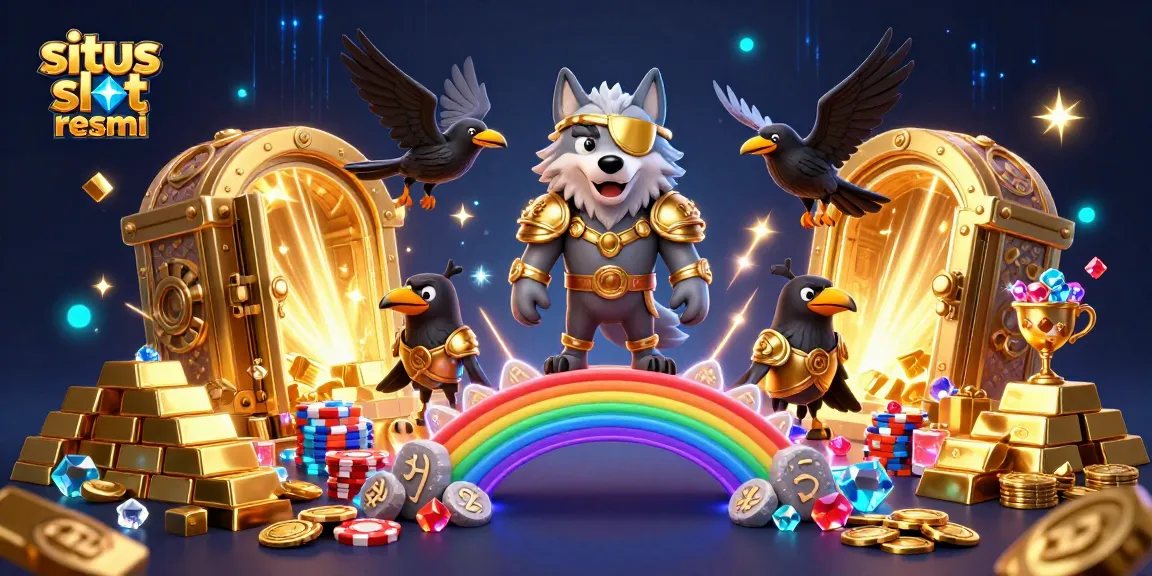 Engage with the thrilling world of situs slot resmi, featuring legendary characters and casino elements packed in a dynamic 3D scene.