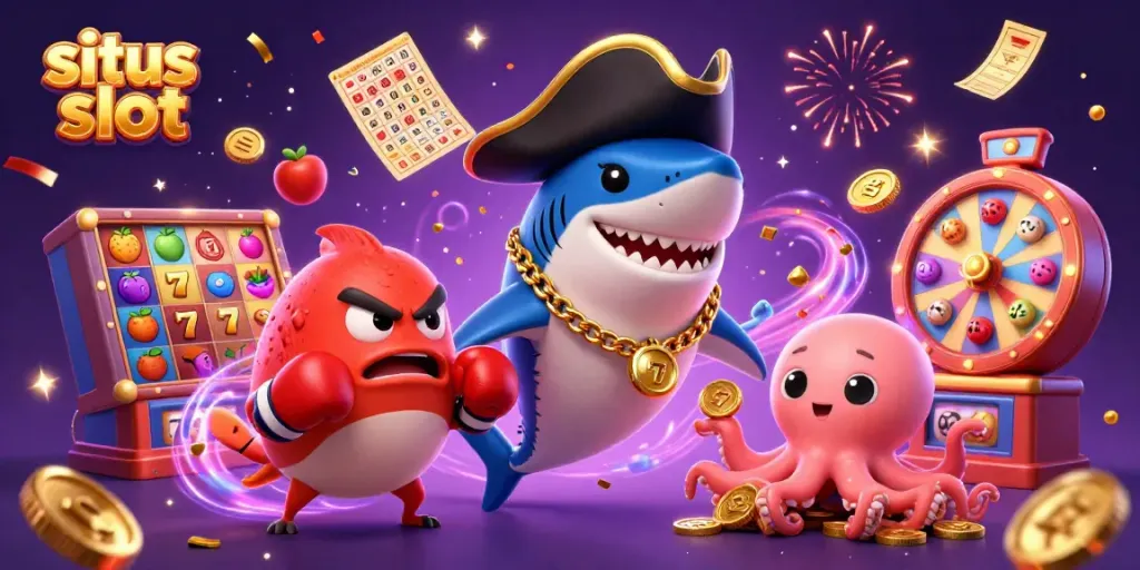 Join the excitement at situs slot with vibrant characters and dynamic casino elements.