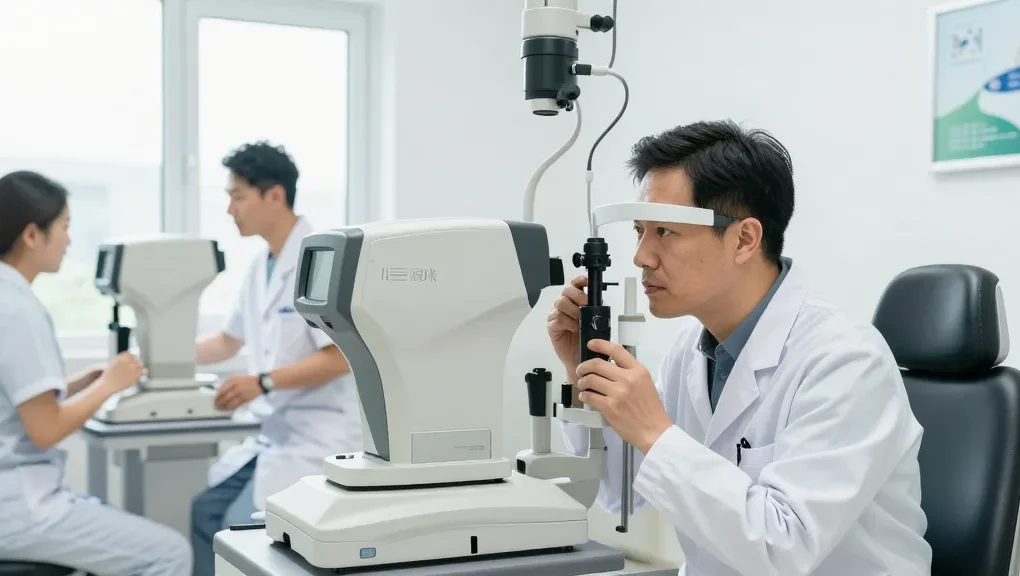 Advanced eye examination at snuseoulglobal.com clinic showcasing personalized care and modern technology