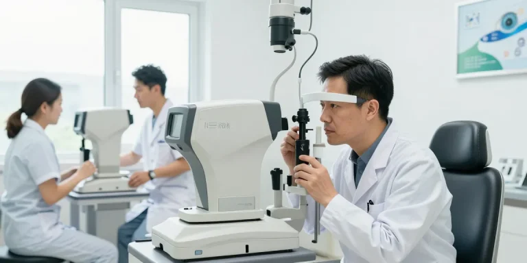 Advanced eye examination at snuseoulglobal.com clinic showcasing personalized care and modern technology