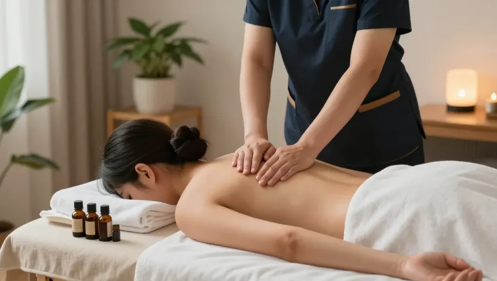 Experience relaxation with a skilled 산본출장마사지 in a tranquil home setting.